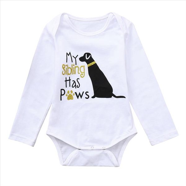 

bodysuit baby girl cotton toddler infant baby boys girls letter bodysuit baby dog cute bodysuit clothes outfit dropship, Blue