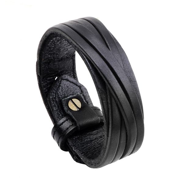 

selling fashion korean style cowhide bracelet retro punk men's bracelet cowhide bracelet good quality alloy accessories, White