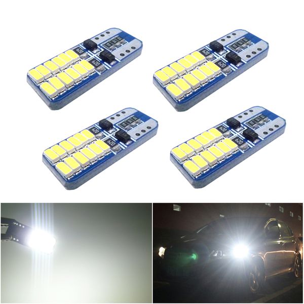 

4x w5w t10 led canbus light bulbs car side marker light license plate lamp for misubishi outlander lancer 10 9 galant asx