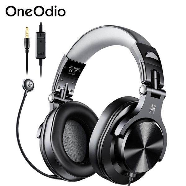 

oneodio a71d gaming headset gamer pc 3.5mm over-ear stereo wired gaming headphones with pluggable microphone for /xbox/phone