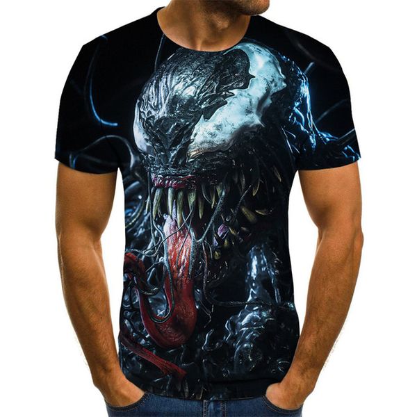 

venom sci-fi male boy clothing 3d print shirts aesthetic horror comics men clothing