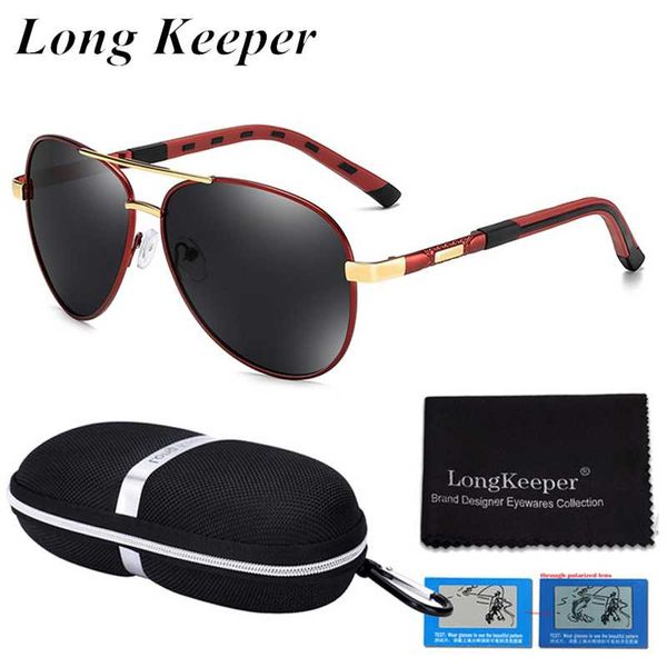 

classic men polarized sunglasses with case brand design women driving sun glasses vintage male uv400 shades, White;black