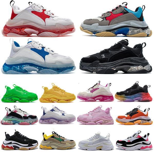 

2020 new fashion crystal bottom paris 17fw triple s vintage dad chaussures men women platform casual shoes sport trainers zapatos sneaker