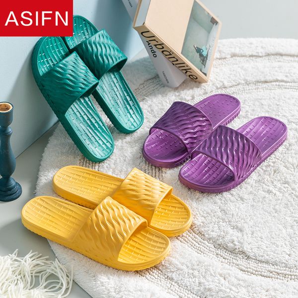 

asifn house bathroom slippers for women men slides non slip indoor mules summer flip flops chaussures zapatos de mujer bedroom, Black