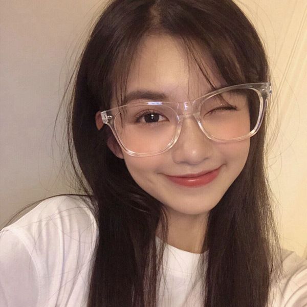 

retro vintage style clear eye glass frame glass eyeglass freme, Black