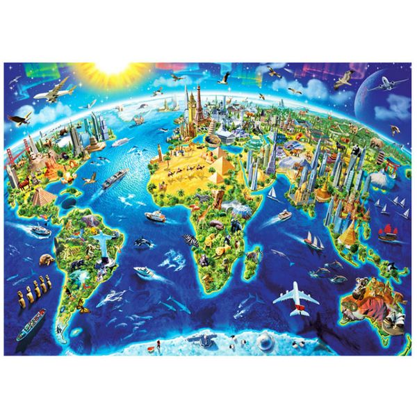 

decompression puzzle toys adults gift 3d paper puzzles 1000 pieces diy landscape decoration puzzle y200317