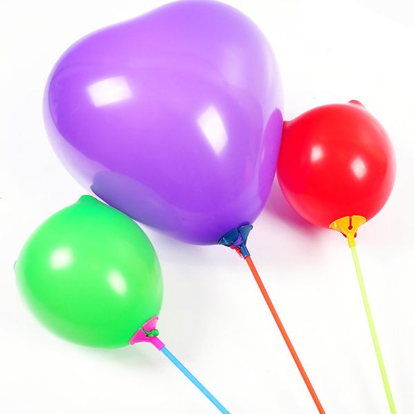 

100pcs with cup party balloon towbars holder rods stick holiday random wedding