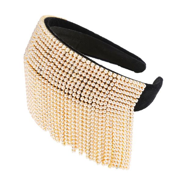 

барокко кисточкой rhinestone pearl ободки для женщин преувеличены hairband подарков люкс свадебные головные уборы аксессуары, Golden;silver