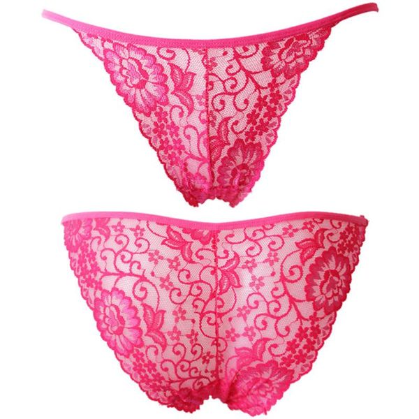 

women's panties women lace solid transparent stitching low waist briefs underwear, Black;pink