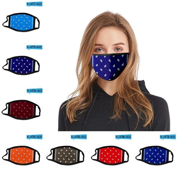 

face printed anti dust pm2.5 mask cotton floral washable inserted filter outdoor mouth cov h5931