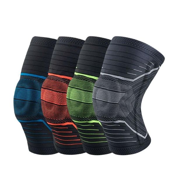

sports knee pads anti-slip breathable strip support running hiking volleyball cycling basketball gym workout adults comfortable, Black;gray