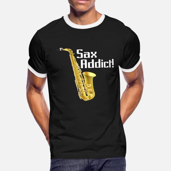 

saxophone t shirt men personalized cotton s-xxxl vintage loose funny spring trend shirt