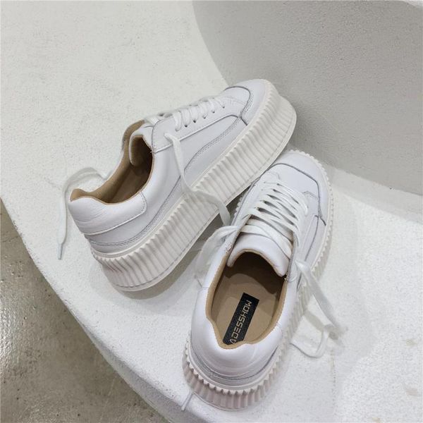 

women's shoes platform female moccasin slip-on round toe casual sneaker flats new small genuine leather slip on dress, Black