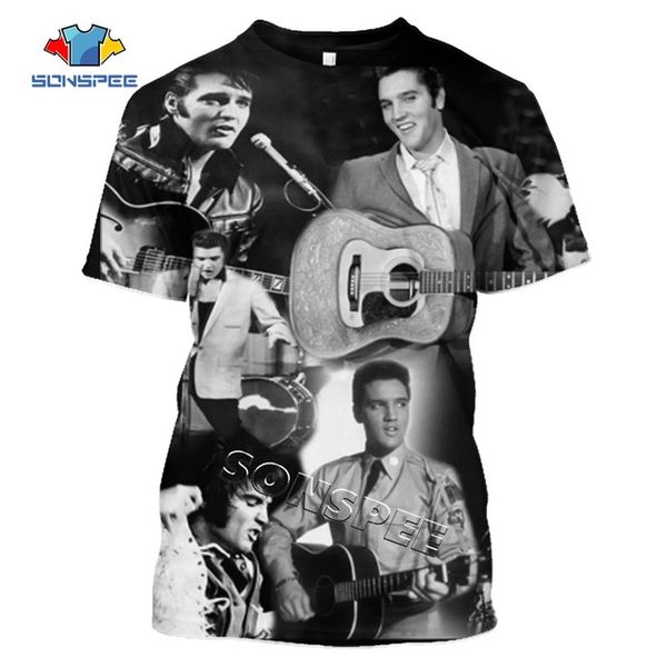

elvis presley the king men summer homme pullover 3d print shirts humor hippie funny men clothing