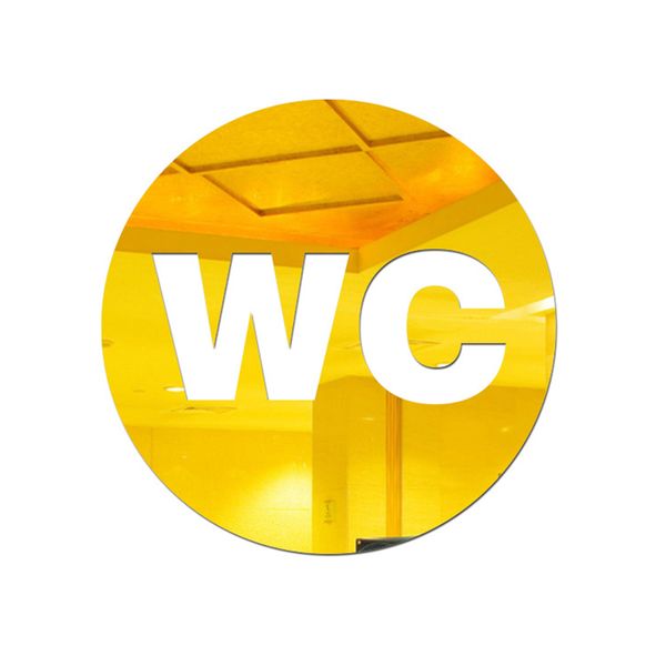 

wall sticker waterproof mirror decoration diy removable wc door sign acrylic