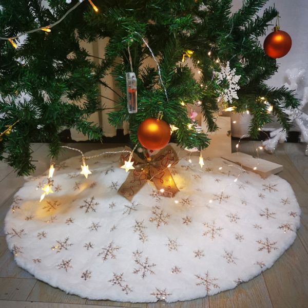 

christmas decorations 78/90/122cm snowflake tree decor white skirt fur for xmas