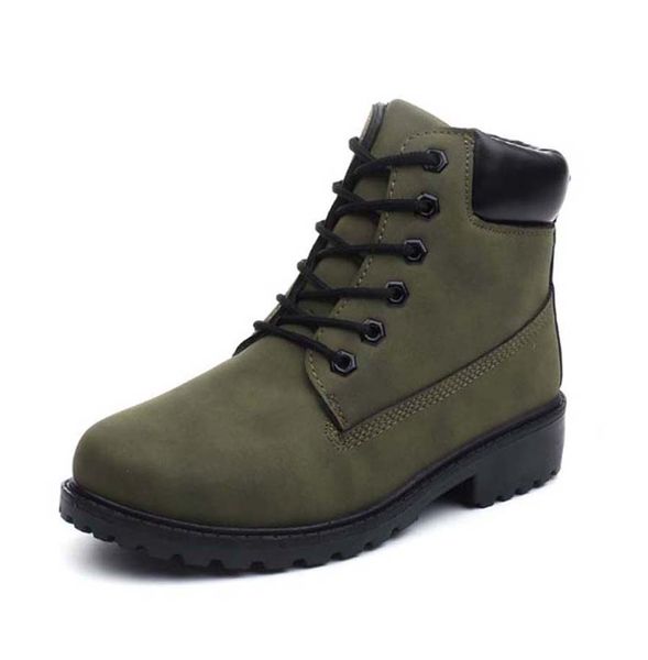 

fashion color matching round head women long boots female martin casual wild non-slip leather women's boots cowboy booties sh10 p11, Black