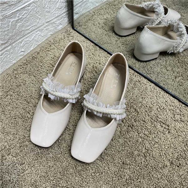 

deat 2020 new spring autumn fashion casual solid color square toe buckle strap shallow pu leather single shoes women se850, Black