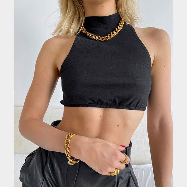 

j.hangke classic stainless steel gold chain bracelet necklace set women jewels party choker necklaces bracelets femmes bijoux, Black