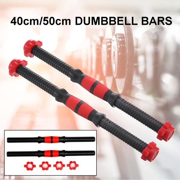 

1 pair dumbbell bar collars 40/50cm weight lifting sport home gym exercise rod portable fitness equipment dumbbells bar kit