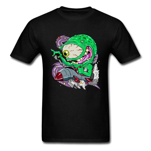 

космический creep монстр печать 100% хлопок мужского tshirts фитнес tight с коротким рукавом верхней рубашкой смешных камиза фуфаек верхнего