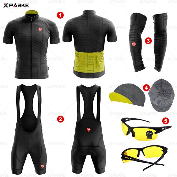 

racing sets triathlon summer big cycling set anti-uv jersey mountain bicycle clothing suit bike clothes for men, Black;blue