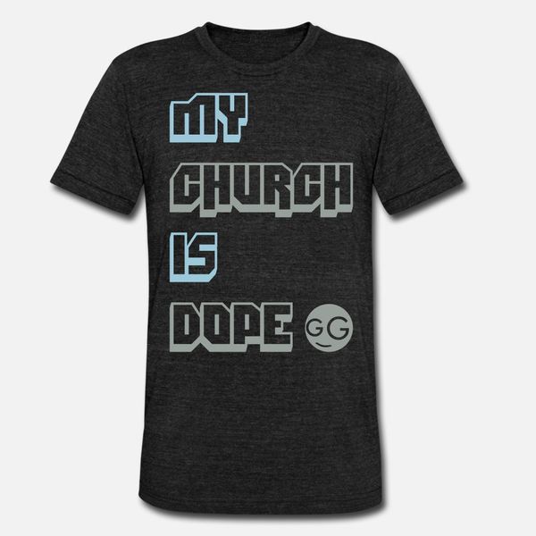 

церковь is dope тенниски мужчина печать хлопок o-образный вырез подходит сыпучего здание весна осень unique рубашки, White;black