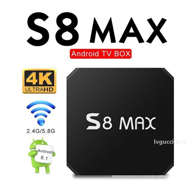 

s8 max tv box android 8.1 rk3328 4g ram 32g rom 4k usb 3.0 hdr 2.4g&5g wifi mq 10