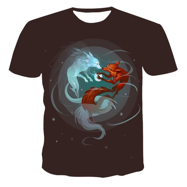 

summer new creativity skull print the 3d print shirts harajuku plus size graphic men clothing