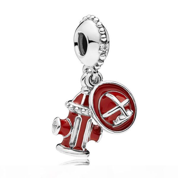

925 pure silver эмаль пожарный основы с кристалл подвеска charm fit оригинальный конструктор браслет женщин ювелирные изделия diy, Bronze;silver
