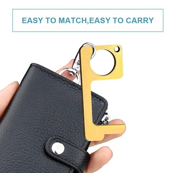 

the new key chain zero-touch elevator button health component effectively isolates viruses and helps protect health, Silver
