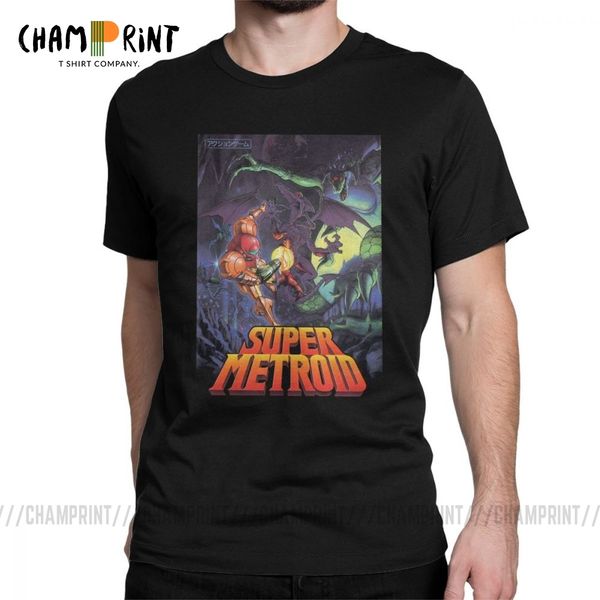 

funny super metroid t-shirts men crewneck cotton t shirts short sleeve tees plus size clothes