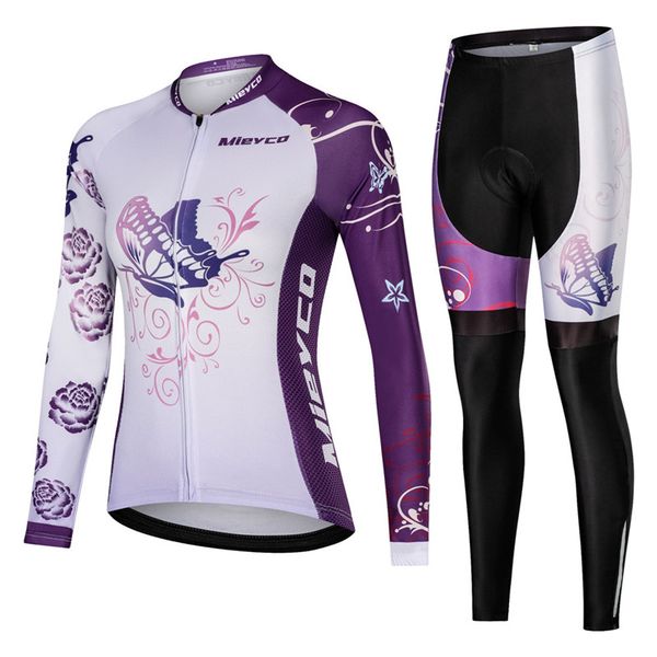 

racing sets women cycling jersey long sleeve mtb bicycle clothing bike biking set quick dry ciclismo ropa bisiklet clothes pro suit, Black;blue