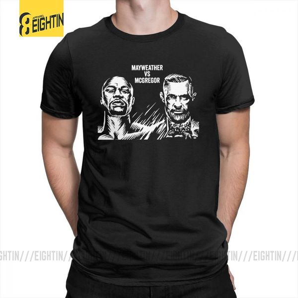 

conor mcgregor vs mayweather merchandise t shirt unique man short sleeve clothes normal tee shirt cotton o neck t-shirt