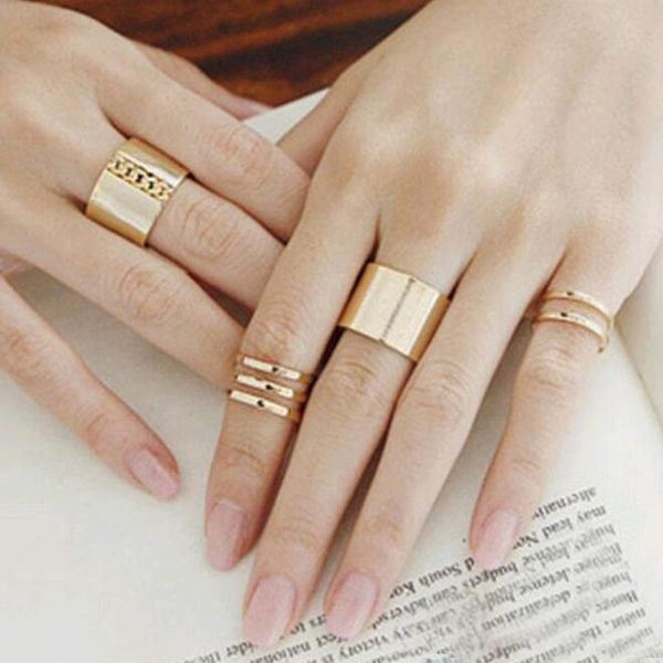 Pretty Midi Rings 3Pcs/Set Top Of Above The Knuckle Open Ring Per le donne Fashion Jewelry Set di fedi nuziali