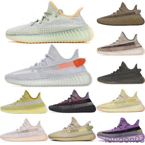 

2020 men women running shoes angel cream tail light static reflective yecheil yeehu yeezreel tail light sesame zebra sports sneakers lo3