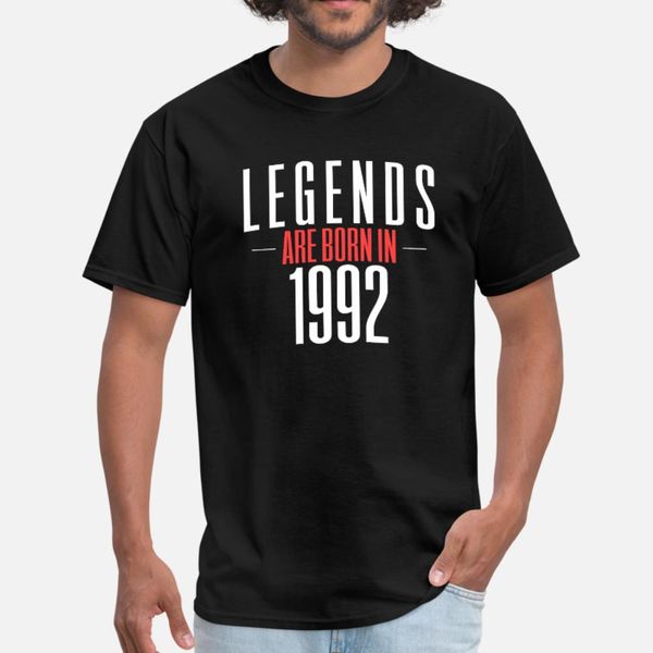 

birthday 1992 legends born gift t shirt men designer short sleeve crew neck solid color anti-wrinkle casual spring original shirt
