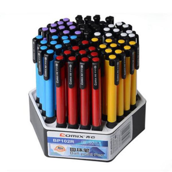 

36/60pcs blue ballpoint pen clicked school students stationery office accessories supplies boligrafos canetas pens, Blue;orange