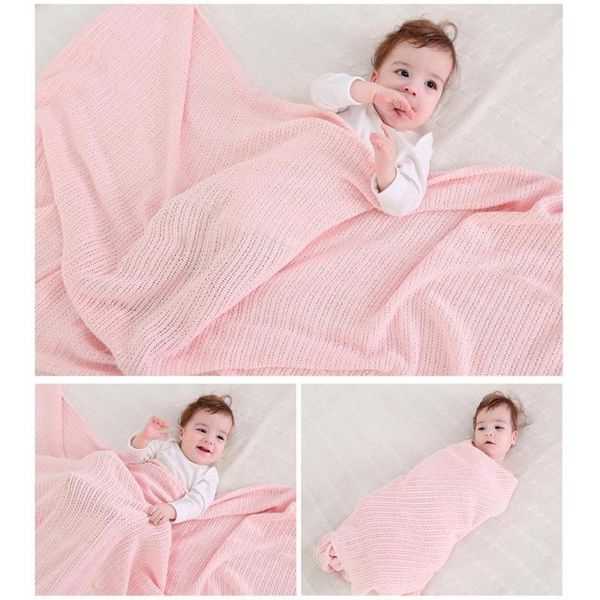 

cotton hollow newborn baby blankets swaddles scarf