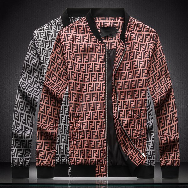 

mens jackets long sleeve zipper mens jackets fashion letter pattern printed autumn winter slim casual all-match jacket coat hip-hop m-4xl, Black;brown