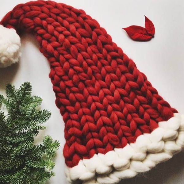 

new christmas woolen yarn parent-child caps decorations ornaments santa claus hats