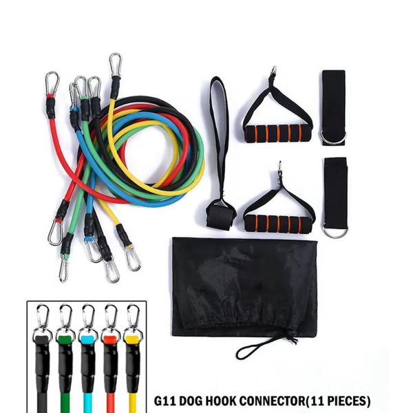 

11 pcs/set latex resistance bands crossfit training exercise yoga tubes pull rope,rubber expander elastic bands fitness with bag