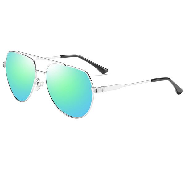 

2020 new men fashion classic polarized sunglasses outdoor driving sun glasses irregular metal frame sports colorful shades 179, White;black