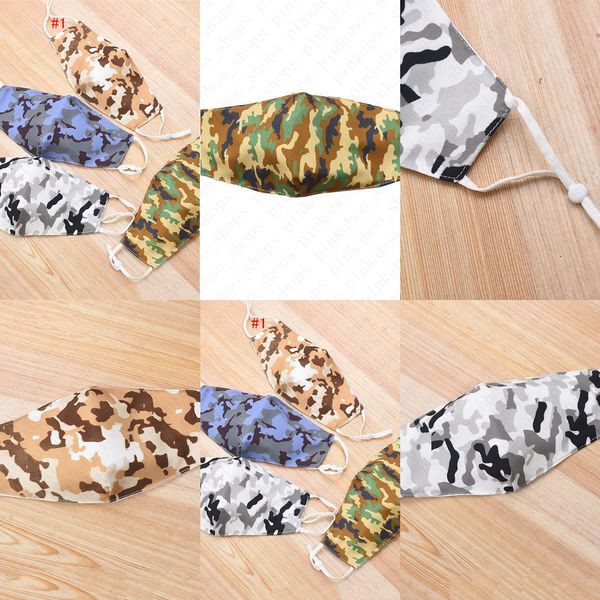 

anti face masks camouflage printed dust haze double-deck cotton washable breathable summer wo1