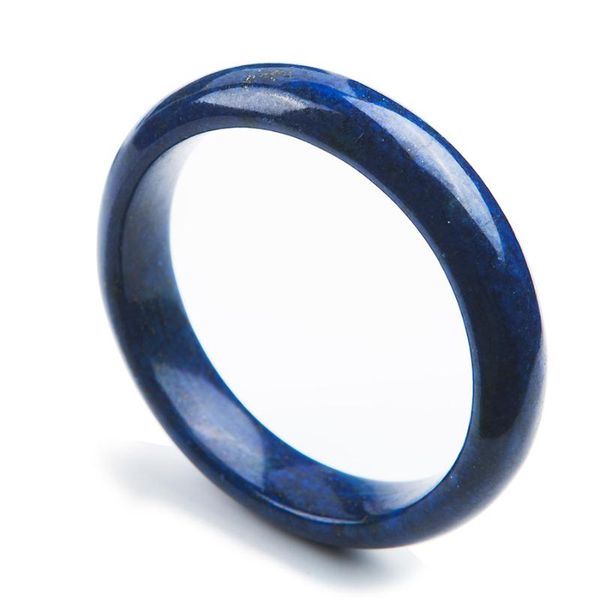 

bangle genuine natural deep blue lapis lazuli fashion bangles bracelet for healing women inner diameter 58mm, Black