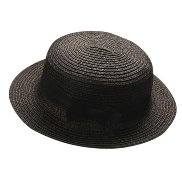 

mother&me father mother bowknot children breathable hat straw hat kids cap 124, Blue;gray