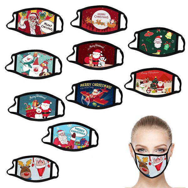 

christmas party маски мужчины женщины мода печатные санта-клауса элк candy cotton face mask против пыли моющийся многоразовые маски индивиду