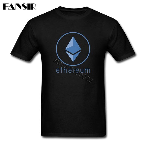 

рок-синий ethereum футболка мужская с коротким рукавом мягкий хлопок мужчины футболка топы tee 3xl