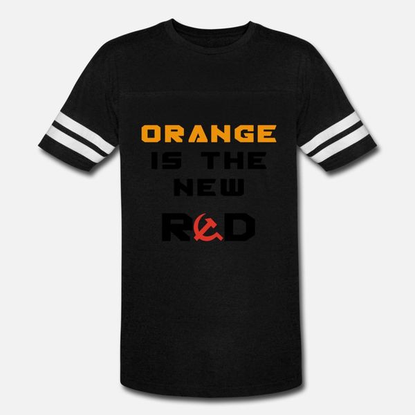 

orange is the new red t shirt men print tee shirt crew neck letter crazy authentic spring unique shirt