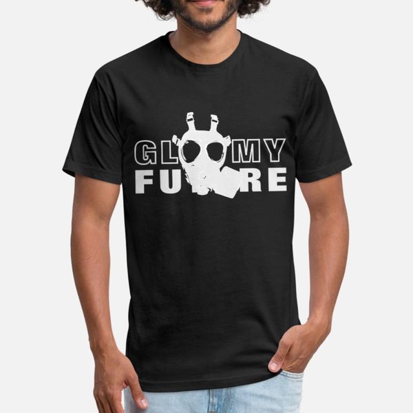 

gloomy future gas mask prepper and doomsday t shirt men design tee shirt plus size 3xl leisure fit fashion summer natural shirt